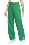 Nike Sportswear Phoenix High Waist Wide Leg Sweatpants In Malachite/ Sail