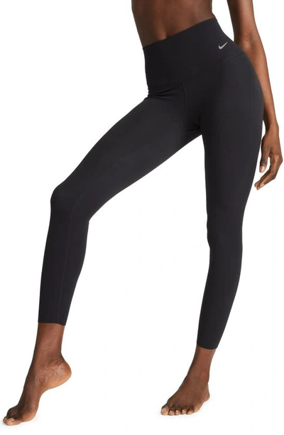 Nike Women's Zenvy Gentle-support High-waisted 7/8 Leggings In Black/ Black