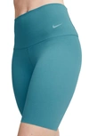 Nike Women's Zenvy Gentle-support High-waisted 8" Biker Shorts In Blue