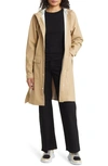 Rains Curve Waterproof Belted Jacket In Sand