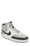 Nike Court Vision Mid Sneakers In Gray, Black And White-multi In Grey