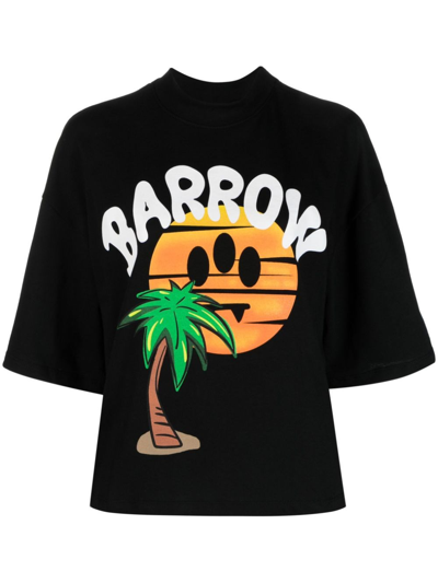 Barrow Logo印花棉t恤 In ブラック
