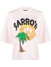 Barrow Logo-print Cotton T-shirt In ピンク