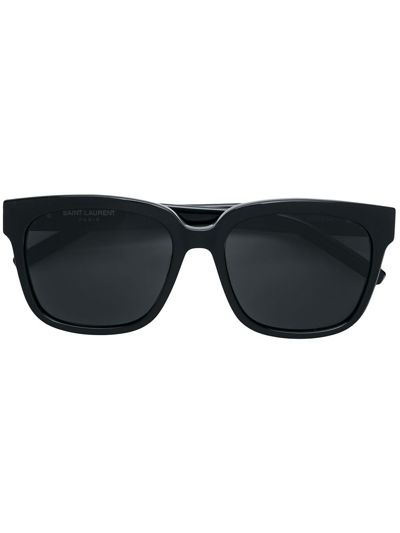 Saint Laurent Logo Sunglasses In ブラック