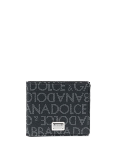 Dolce & Gabbana Logo Wallet In Black  