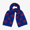 GUCCI BOYS BLUE UFO KNITTED WOOL SCARF (145CM)