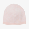 GUCCI GIRLS PINK & IVORY WOOL GG BABY HAT