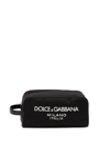 DOLCE & GABBANA TOILETRY BAG WITH RUBBERIZED LOGO