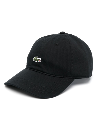 Lacoste Logo Patch Baseball Cap In Black