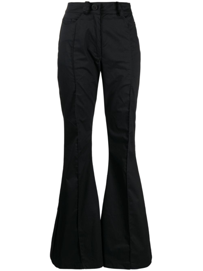 Barbara Bologna Panelled Flared Trousers In 黑色