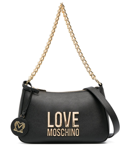 Love Moschino Logo-lettering Shoulder Bag In Black