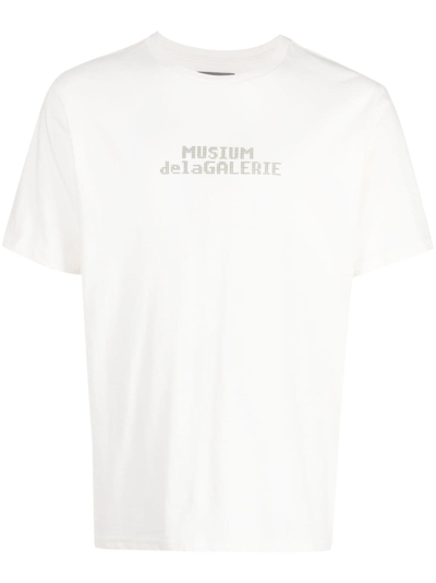 Musium Div. Logo-print Cotton T-shirt In White