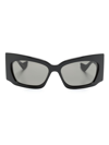 Gucci Squared Sunglasses In 黑色