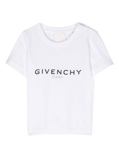 Givenchy Babies' Logo-print Cotton T-shirt In 白色