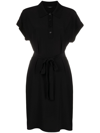 Joseph Silk Crepe De Soie Rosemoore Dress In 黑色