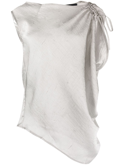 Eudon Choi Laval Asymmetric-design Top In Silver