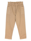 Bonpoint Tiche Paperbag-waist Trousers In Neutrals