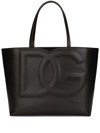 Dolce & Gabbana Women Dg Logo Medium Shopping Bag In Black