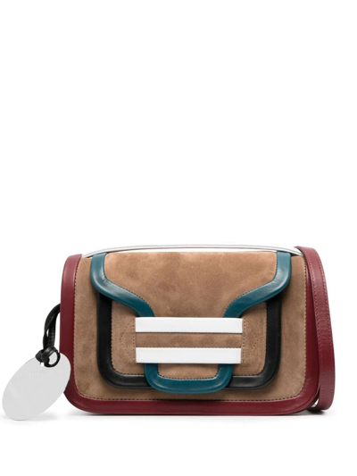 Pierre Hardy Alpha Leather Crossbody Bag In Brown