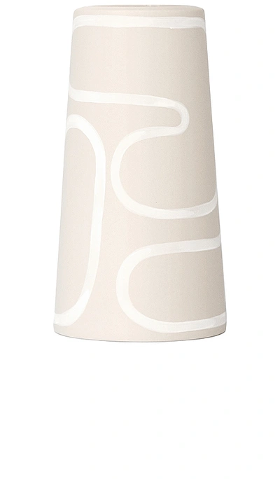 Franca Nyc Sand Small Pillar Vase In Tan