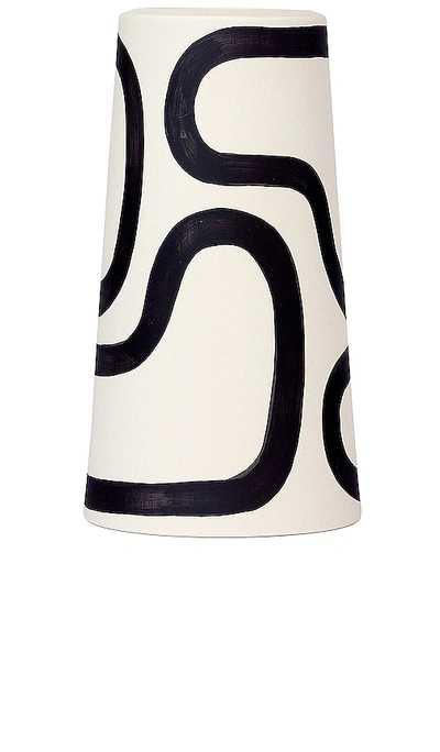 Franca Nyc Small Pillar Vase In Black,white