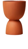 Franca Nyc Medium Stacked Planter In Brown