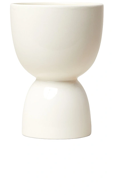 Franca Nyc Medium Stacked Planter In White
