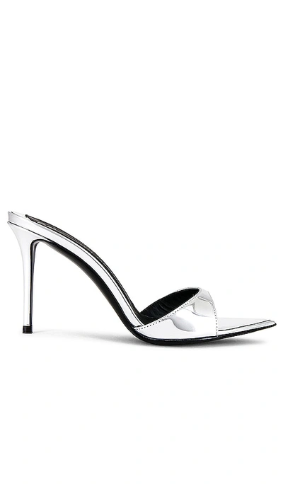 Giuseppe Zanotti Heel Sandal In Metallic Silver