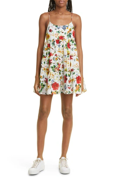 Alice And Olivia Collen Floral Cotton Sundress In Dew Floral