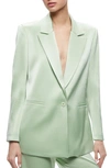 Alice And Olivia Denny Notched Collar Blazer In Green