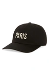 American Needle Paris Cotton Baseball Cap In Black