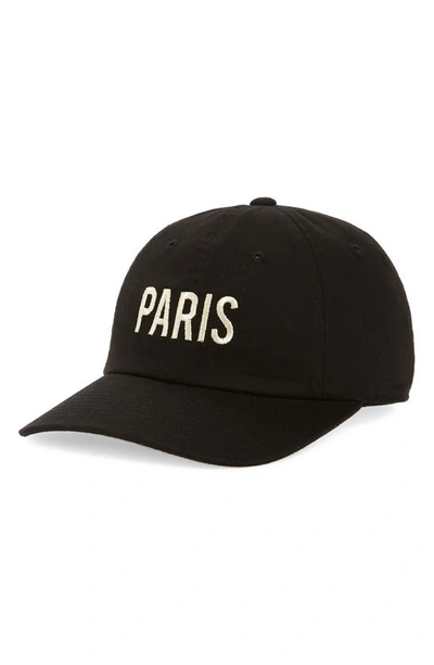 American Needle Paris Cotton Baseball Cap In Black
