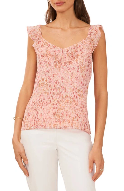 Halogen Print Ruffle Strap Tank In Ballet Slipper