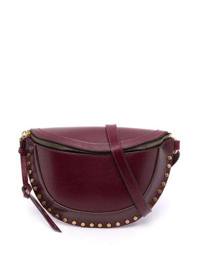 Isabel Marant Skano Leather Belt Bag In Red