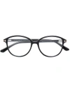 TOM FORD TOM FORD EYEWEAR ROUND FRAME GLASSES - BLACK,TF539011533012