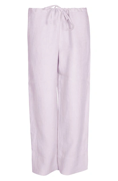 Bed Threads Linen Lounge Pants In Lilac