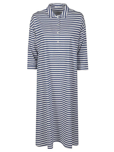 Shirt C-zero Cotton Polo Dress In Blue