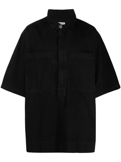Willy Chavarria Chest-pocket Short-sleeve Shirt In Black