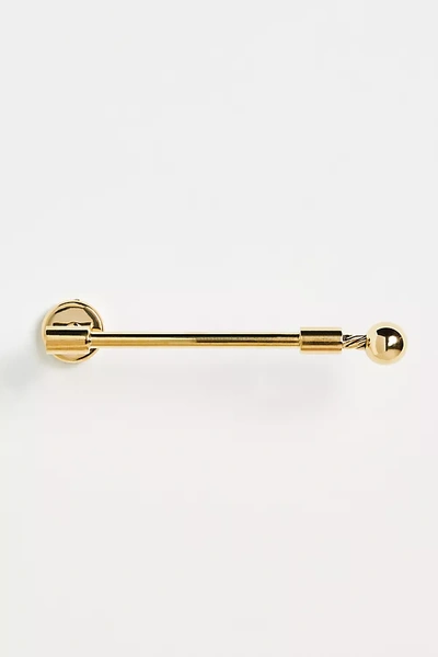 Anthropologie Maude Brass Toilet Roll Holder In Brown