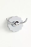 Anthropologie Wiggle Bath Hook In Silver