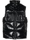 PINKO LOGO-EMBOSSED PUFFER GILET