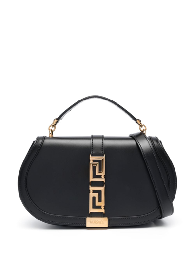 VERSACE GRECA GODDESS LEATHER SHOULDER BAG