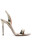 AQUAZZURA SO NUDE 110MM SLINGBACK SANDALS