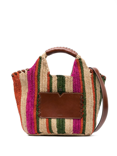 Ba&sh Ara Raffia Tote Bag In Nude