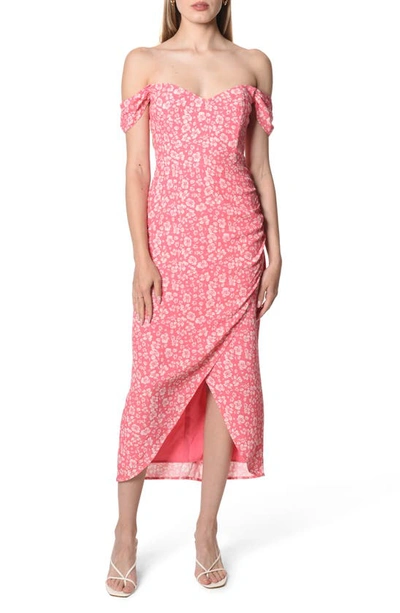 Wayf Kennedy Floral Off The Shoulder Dress In Pink Floral