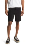 Carhartt Work In Progress Flint Organic Cotton Twill Shorts In Black Garment Dyed