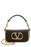 VALENTINO GARAVANI MINI LOCÒ LEATHER SHOULDER BAG