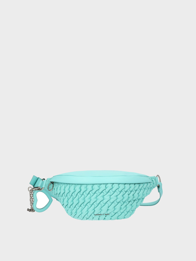 Charles & Keith Ruched Nylon Bum Bag In Mint Green