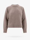 Bottega Veneta Heavy Wool Sweater With Knot Buttons In Beige