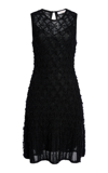 Chloé Women's Silk Cashmere Tweed Lace Knit Mini Dress In Black